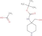 tert-Butyl N-[4-(hydroxymethyl)piperidin-4-yl]carbamate acetate