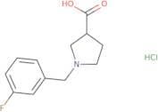 1-[(3-Fluorophenyl)methyl]pyrrolidine-3-carboxylic acid hydrochloride