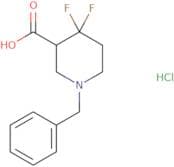 1-Benzyl-4,4-difluoropiperidine-3-carboxylic acid hydrochloride
