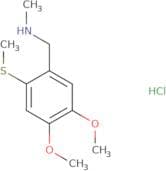 {[4,5-Dimethoxy-2-(methylsulfanyl)phenyl]methyl}(methyl)amine hydrochloride