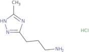 3-(5-Methyl-1H-1,2,4-triazol-3-yl)propan-1-amine hydrochloride
