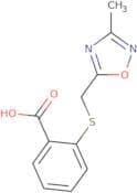 2-{[(3-Methyl-1,2,4-oxadiazol-5-yl)methyl]sulfanyl}benzoic acid