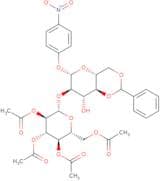 4-Nitrophenyl 2-O-(2,3,4,6-tetra-O-acetyl-b-D-glucopyranosyl)-4,6-O-benzylidene-b-D-glucopyranoside