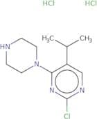 2-Chloro-4-(piperazin-1-yl)-5-(propan-2-yl)pyrimidine dihydrochloride