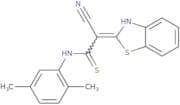2-(1,3-Benzothiazol-2-yl)-3-[(2,5-dimethylphenyl)amino]-3-sulfanylprop-2-enenitrile