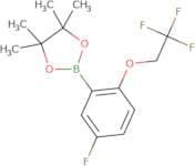 2-[5-Fluoro-2-(2,2,2-trifluoroethoxy)phenyl]-4,4,5,5-tetramethyl-1,3,2-dioxaborolane