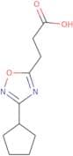 3-(3-Cyclopentyl-1,2,4-oxadiazol-5-yl)propanoic acid