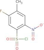 5-Fluoro-4-methyl-2-nitrobenzene-1-sulfonyl chloride