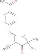 3-((4-acetylphenyl)amino)-2-(2,2-dimethylpropanoyl)prop-2-enenitrile