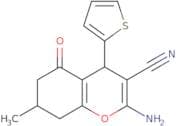 2-Amino-7-methyl-5-oxo-4-(2-thienyl)-4,6,7,8-tetrahydro2H-chromene-3-carbonitrile