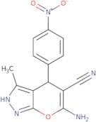 6-Amino-3-methyl-4-(4-nitrophenyl)-4H-pyrano[3,2-d]pyrazole-5-carbonitrile