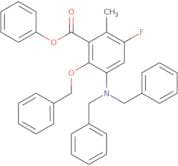 3-[Bis(phenylmethyl)amino]-5-fluoro-6-methyl-2-(phenylmethoxy)benzoic acid phenyl ester