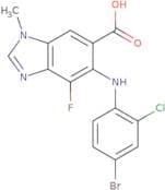 6-(4-Bromo-2-chlorophenylamino)-7-fluoro- 3-methyl-benzimidazole-5-carboxylic acid