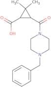 3-[(4-Benzylpiperazin-1-yl)carbonyl]-2,2-dimethylcyclopropanecarboxylic acid