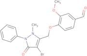 4-((4-bromo-2-methyl-5-oxo-1-phenyl(3-pyrazolin-3-yl))methoxy)-3-methoxybenzaldehyde