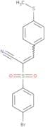 2-((4-bromophenyl)sulfonyl)-3-(4-methylthiophenyl)prop-2-enenitrile