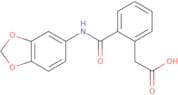 2-(2-(N-Benzo[3,4-d]1,3-dioxolen-5-ylcarbamoyl)phenyl)acetic acid