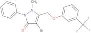 4-Bromo-2-methyl-1-phenyl-3-((3-(trifluoromethyl)phenoxy)methyl)-3-pyrazolin-5-one