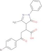 4-(4-Bromophenyl)-2-(3-methyl-5-oxo-1-phenyl(2-pyrazolin-4-yl))-4-oxobutanoic acid