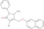 4-bromo-2-methyl-3-(2-naphthyloxymethyl)-1-phenyl-3-pyrazolin-5-one