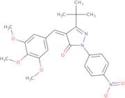 3-(tert-butyl)-1-(4-nitrophenyl)-4-((3,4,5-trimethoxyphenyl)methylene)-2-pyrazolin-5-one