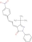 3-(tert-butyl)-4-(3-(4-nitrophenyl)prop-2-enylidene)-1-phenyl-2-pyrazolin-5-one