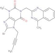 8-Bromo-7-(2-butyn-1-yl)-3,7-dihydro-3-methyl-1- [(4-methyl-2-quinazolinyl)methyl]-1H-purine-2,6-d…