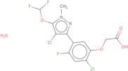 2-Chloro-5-(4-chloro-5-difluoromethoxy-1-methylpyrazol-3-yl)-4-fluorophenoxyacetic acid monohydrate