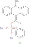 9-(4-Chlorophenylthiophosphoryloxymethylidene)-10-methylacridan disodium salt