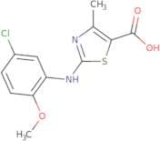 2-((5-Chloro-2-methoxyphenyl)amino)-4-methyl-1,3-thiazole-5-carboxylic acid