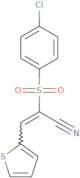 2-((4-Chlorophenyl)sulfonyl)-3-(2-thienyl)prop-2-enenitrile