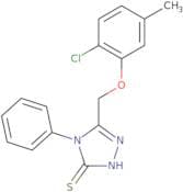 3-((2-Chloro-5-methylphenoxy)methyl)-4-phenyl-1,2,4-triazoline-5-thione