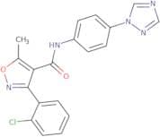 (3-(2-chlorophenyl)-5-methylisoxazol-4-yl)-N-(4-(1,2,4-triazolyl)phenyl)formamide