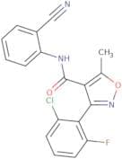 3-(6-chloro-2-fluorophenyl)-5-methylisoxazol-4-yl)-N-(2-nitrilophenyl)formamide