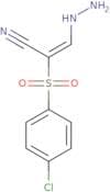 2-((4-Chlorophenyl)sulfonyl)-3-hydrazinoprop-2-enenitrile