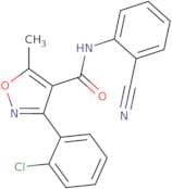 (3-(2-Chlorophenyl)-5-methylisoxazol-4-yl)-N-(2-nitrilophenyl)formamide