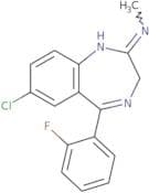 7-Chloro-5-(2-fluorophenyl)-2-methylamino-3H-1,4-benzodiazepine