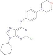 2-Chloro-9-cyclohexyl-N-[4-(4-morpholinyl)phenyl]-9H-purin-6-amine