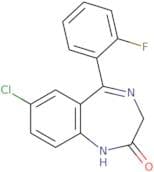 7-Chloro-5-(2-fluorophenyl)-1,3-dihydro-2H-1,4-benzodiazepin-2-one