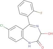 7-Chloro-5-(2-fluorophenyl)-1,3-dihydro-3-hydroxy-2H-1,4-benzodiazepin-2-one