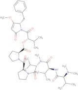 Dolastatin 15 (5S)-1-[(2S)-O-(N,N-Dimethyl-Val-Val-N-Me-Val-Pro-Pro)-2-hydroxyisovaleryl]-2-oxo-4-…