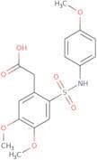 2-(4,5-Dimethoxy-2-(((4-methoxyphenyl)amino)sulfonyl)phenyl)acetic acid