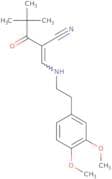 3-((2-(3,4-dimethoxyphenyl)ethyl)amino)-2-(2,2-dimethylpropanoyl)prop-2-enenitrile