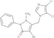 3-((4,5-dichloroimidazolyl)methyl)-4-bromo-2-methyl-1-phenyl-3-pyrazolin-5-one