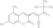 3-(5,7-dimethyl-2-oxo(2H-chromen-3-yl))-2-(2,2-dimethylpropanoyl)prop-2-enenitrile