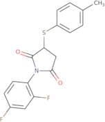 1-(2,4-difluorophenyl)-3-(4-methylphenylthio)pyrrolidine-2,5-dione