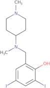 2,4-Diiodo-6-{[methyl(1-methylpiperidin-4-yl)amino]methyl}phenol oxalate