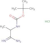 tert-Butyl N-(1-carbamimidoylethyl)carbamate hydrochloride
