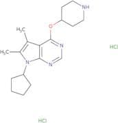 4-({7-Cyclopentyl-5,6-dimethyl-7H-pyrrolo[2,3-d]pyrimidin-4-yl}oxy)piperidine dihydrochloride