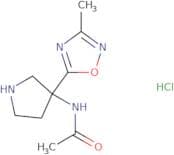 N-[3-(3-Methyl-1,2,4-oxadiazol-5-yl)pyrrolidin-3-yl]acetamide hydrochloride